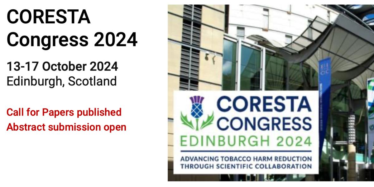 Scopri di più sull'articolo CoEHAR presente all’edizione 2024 di CORESTA ad Edimburgo