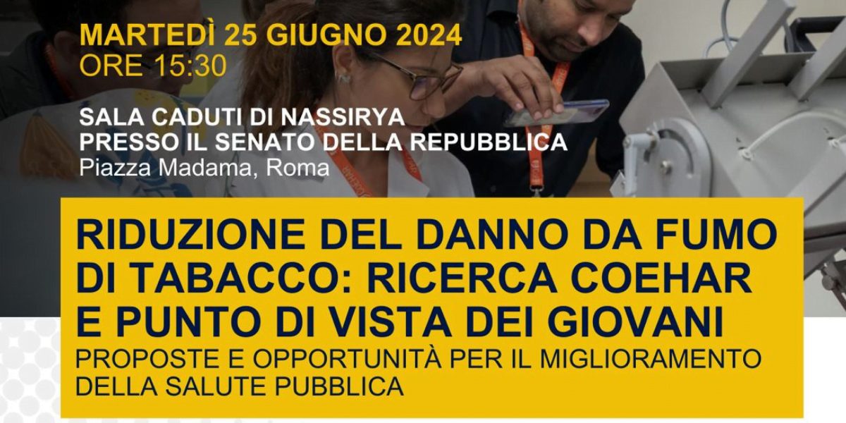 Scopri di più sull'articolo CoEHAR ospite in Senato per la consegna del rapporto giovani e fumo