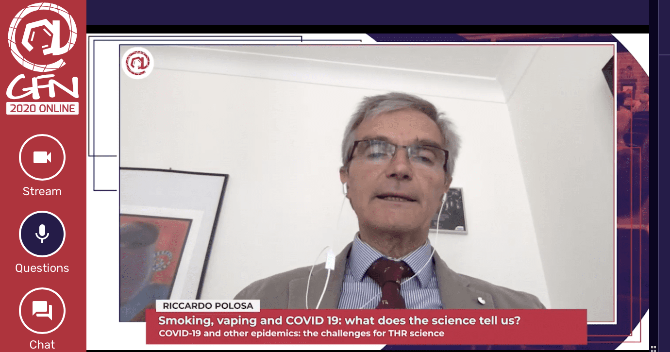 Scopri di più sull'articolo GFN 2020 – Polosa: “non è probabile che il vaping aumenti il rischio di infezione”