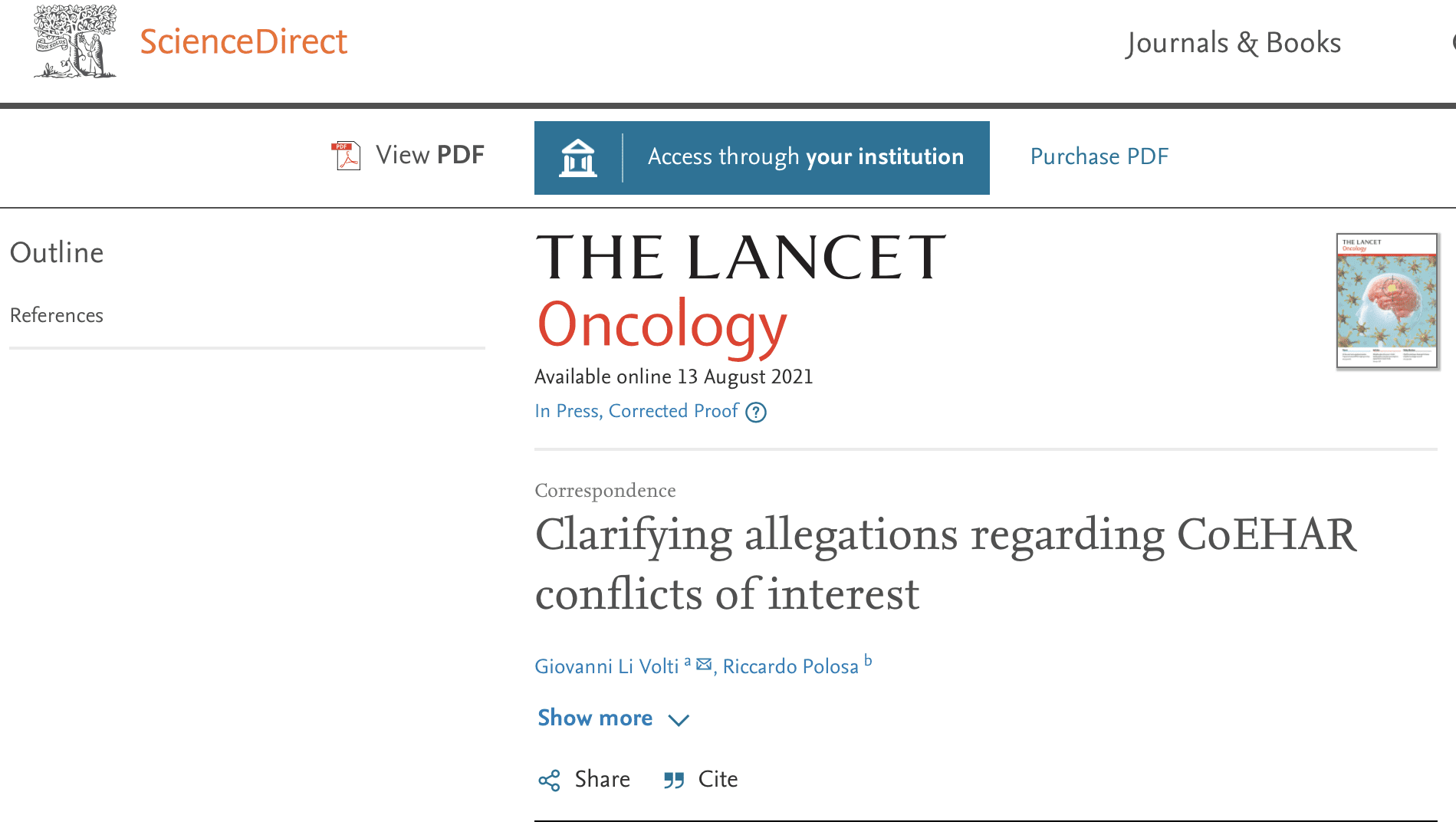 Scopri di più sull'articolo Polosa e Li Volti bacchettano il The Lancet
