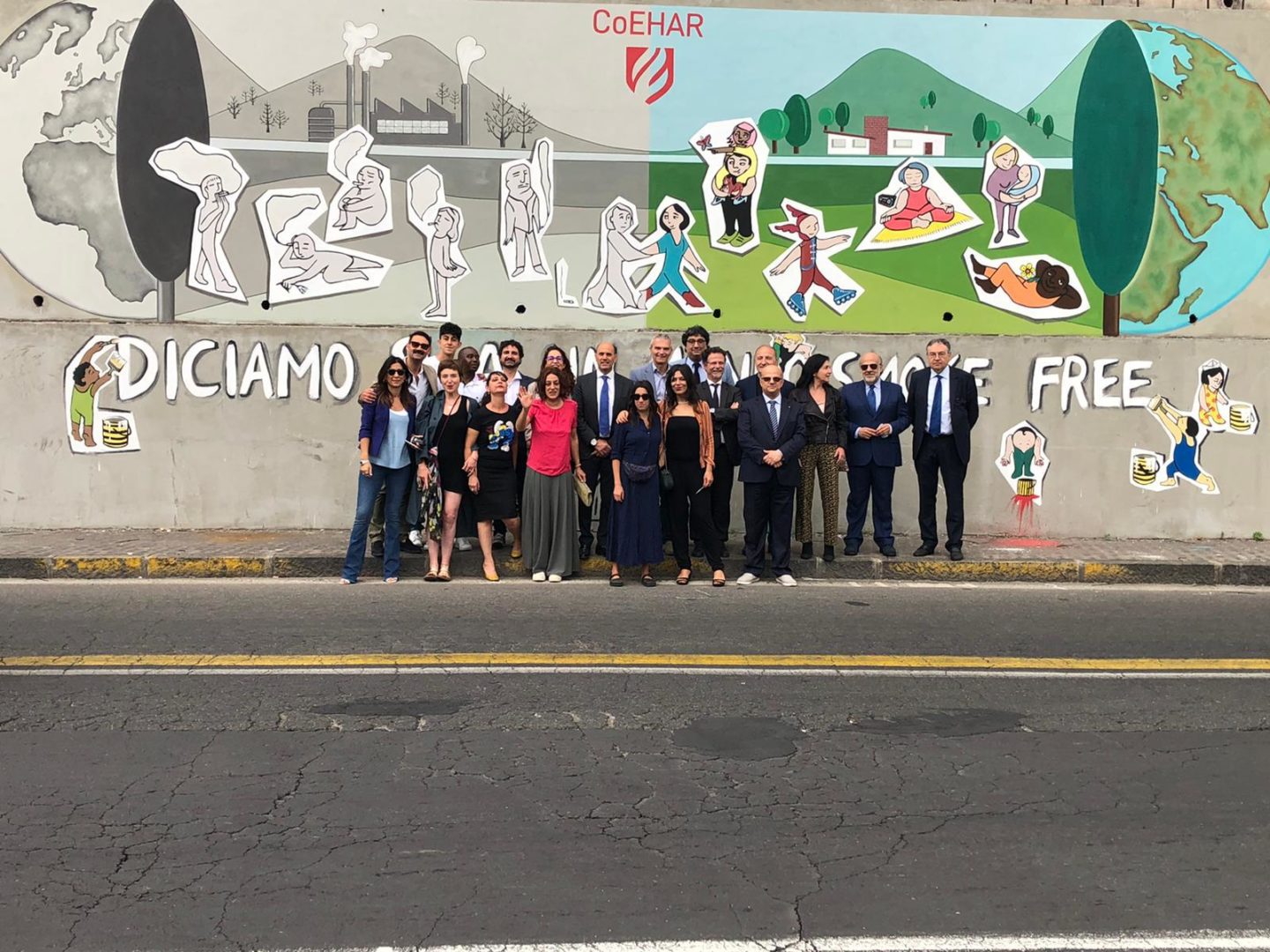 Scopri di più sull'articolo Catania, capitale mondiale della ricerca antifumo: il murales del CoEHAR