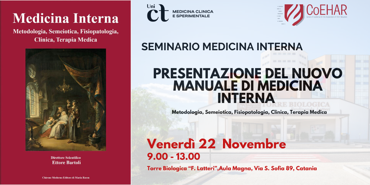Scopri di più sull'articolo 22 novembre: Polosa presenta a Catania il nuovo manuale di medicina interna 