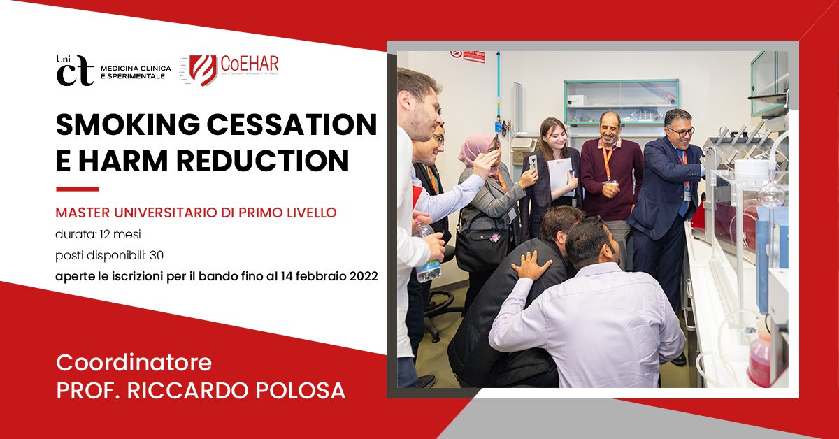 Scopri di più sull'articolo Al via la selezione per il Master Universitario “Smoking cessation e Harm reduction” targato CoEHAR